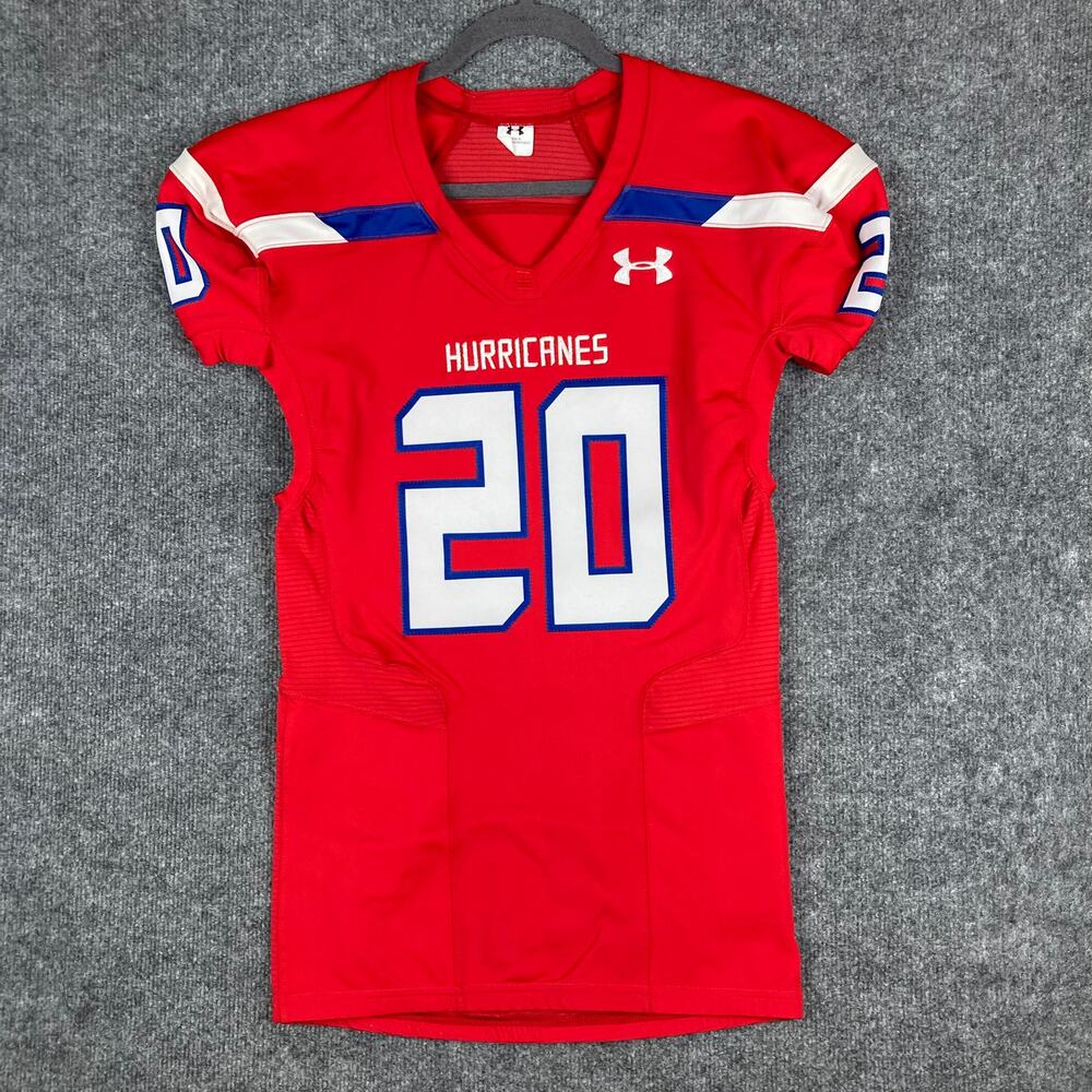 Under Armour‎ Jersey Womens Size 18 Red Hurricanes #20 Football Authentic Team